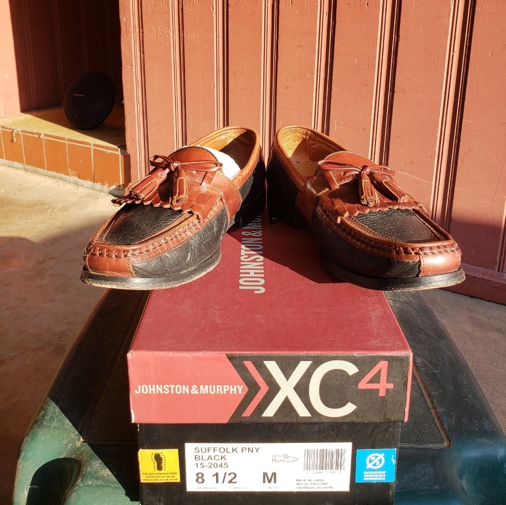 Johnson & Murphy two tone loafers